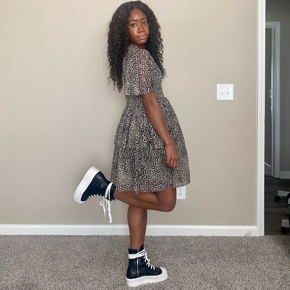 Mesh Print Dress